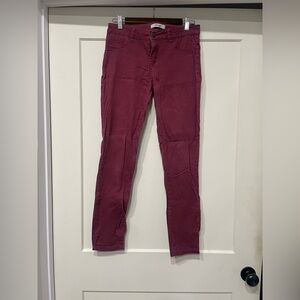Refuge Women's Dark Red Skinny Jeans